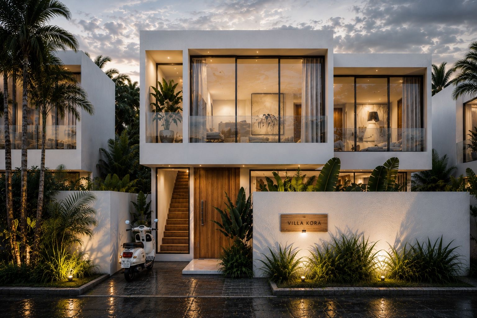 Façade extérieure de la villa Seseh